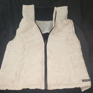 Calvin Klein Ivory Quilted Vest